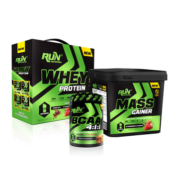 Kas ve Hacim Paketi (Whey Protein 72 Saşe 4 Çeşit Aroma,Mass Gainer,Bcaa) + Shaker, Huni Hediye