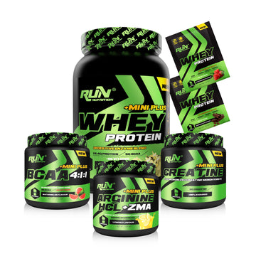 Fitness MİNİ XL Paketi - Whey Mini Plus Fr.Vanilya, Bcaa Karpuz, Creatine, Arginine Limon - Hediyeli