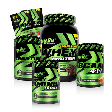 Fitness Paketi Small Extra Kas Kütlesi - Whey Mini Plus, Creatine, Bcaa, Amino8000 - Çikolata, Kola - Hediyeli
