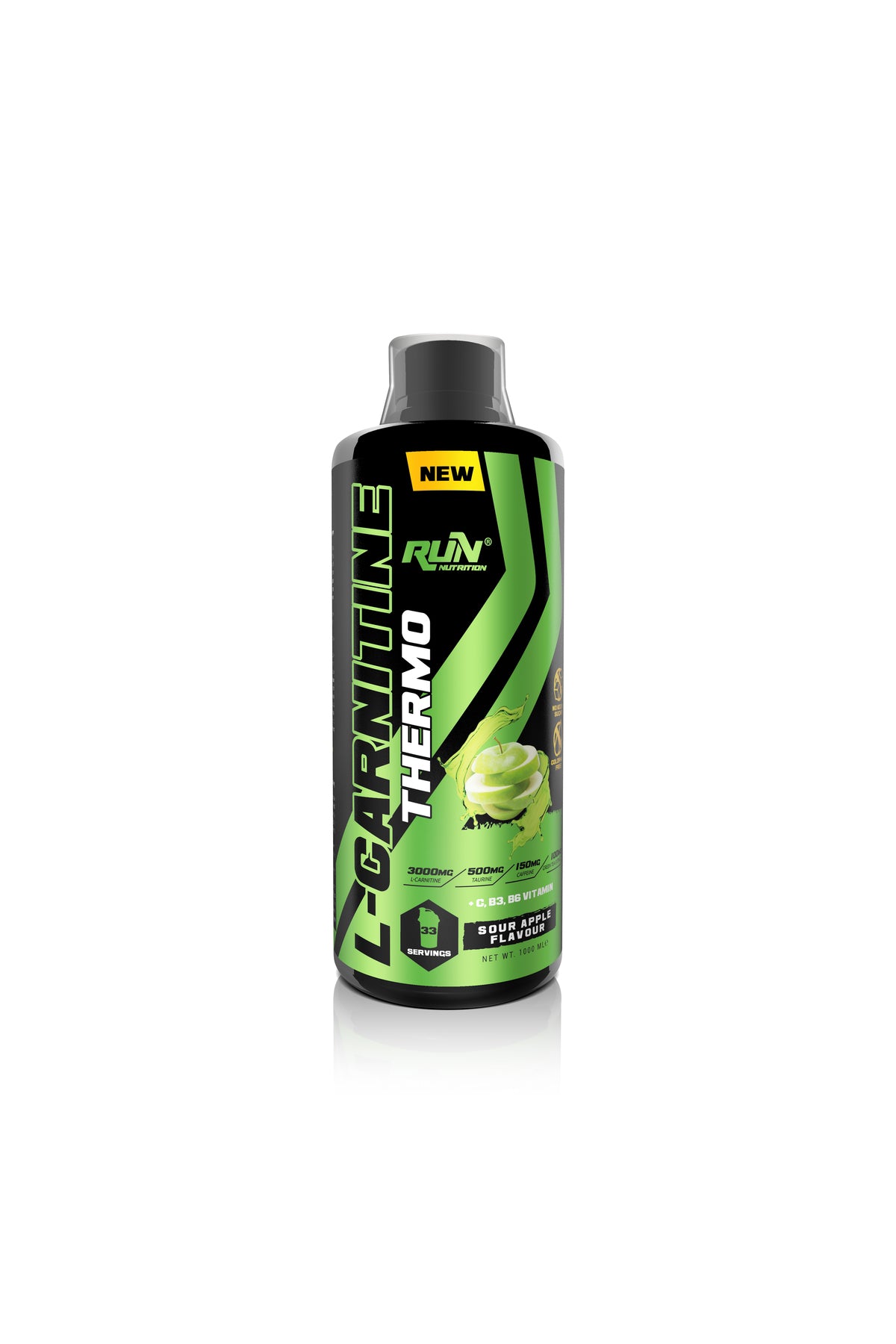 Run Nutrition L-Carnitine Ekşi Elma Aromalı - 1 LT - 3000mg - 33 Servis