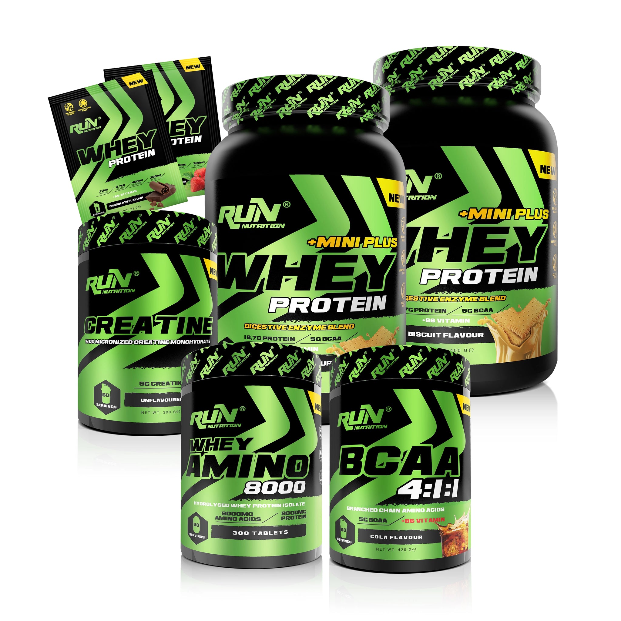 Fitness Paketi Large Kas Kütlesi - 2xMini Plus Bisküvi, Bcaa Kola, Creatine, Amino8000 - 4 Hediyeli