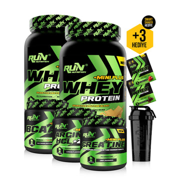 Fitness MİNİ MEGA - 2x Whey Mini Plus Bisküvi, Bcaa Karpuz, Creatine, Arginine Limon