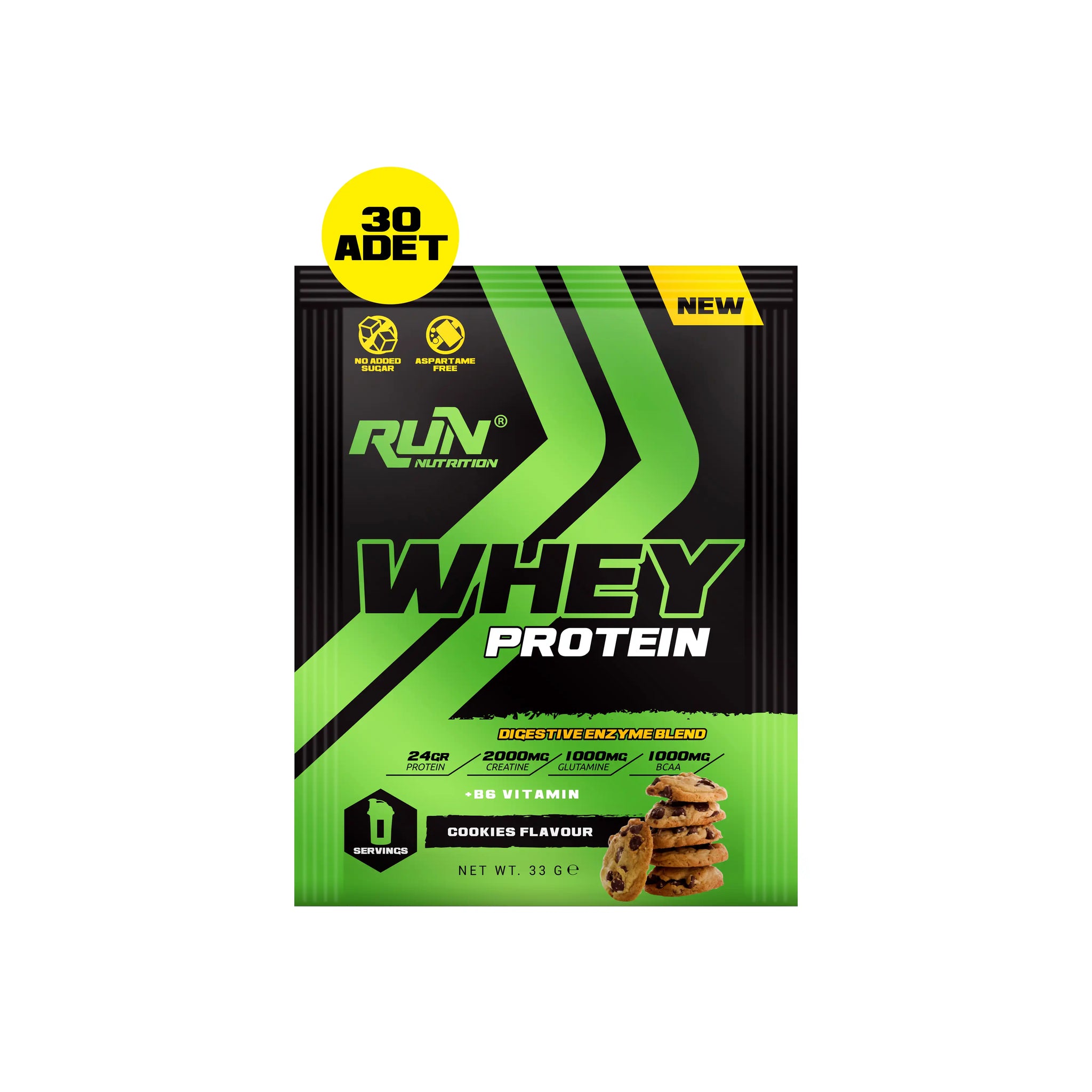 Whey Protein Bisküvi Aromalı Saşe - 30 Adet - 990g - Hediyeli