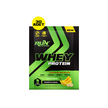 Whey Protein Muz Aromalı Saşe - 30 Adet - 990g - Hediyeli