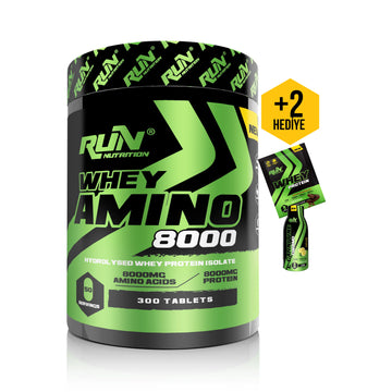 Whey Amino 8000 - 300 Tablet - 50 Servis - Hediyeli