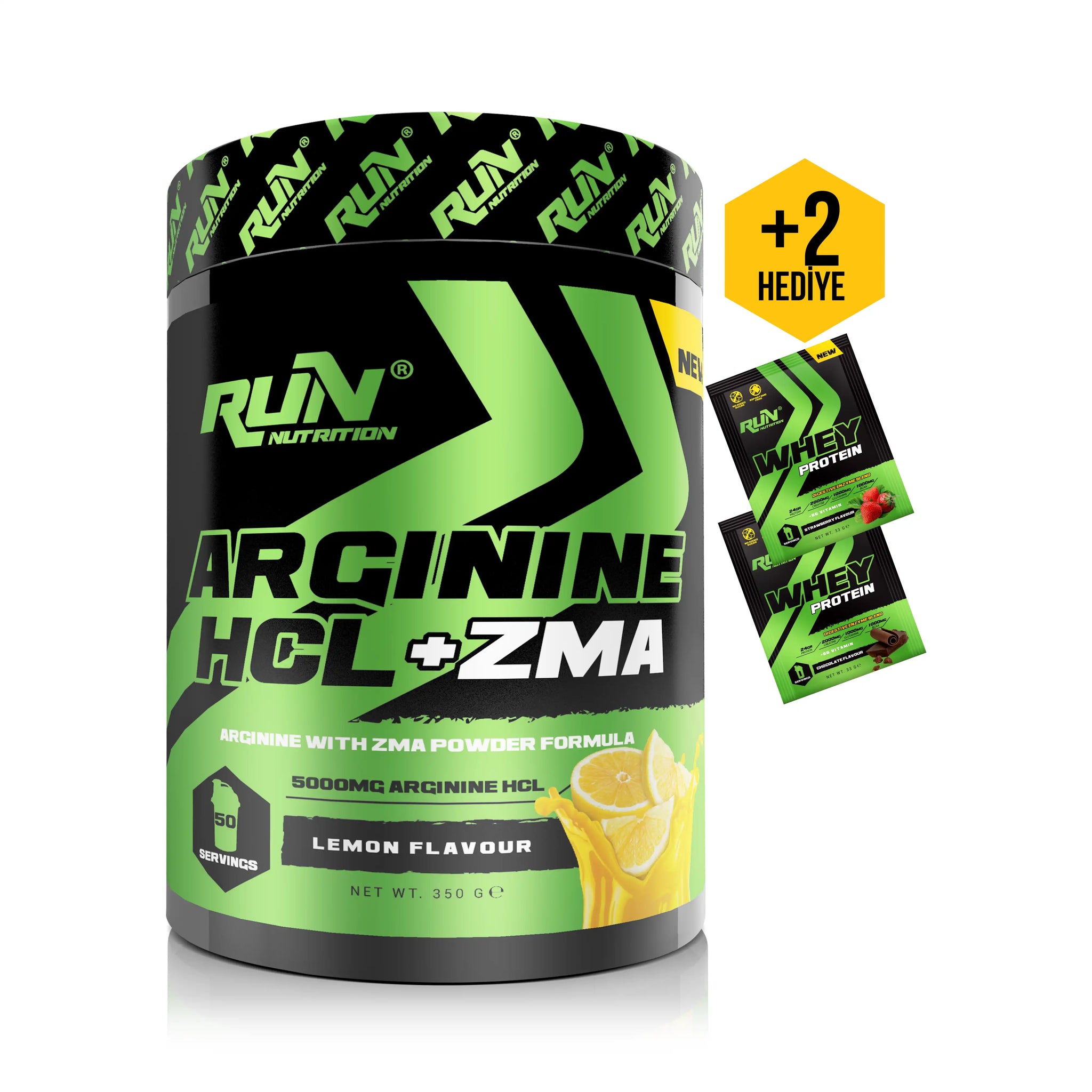 Arginine HCL + ZMA - Limon Aromalı - 50 Servis - 350g - 2 Saşe Protein Hediyeli