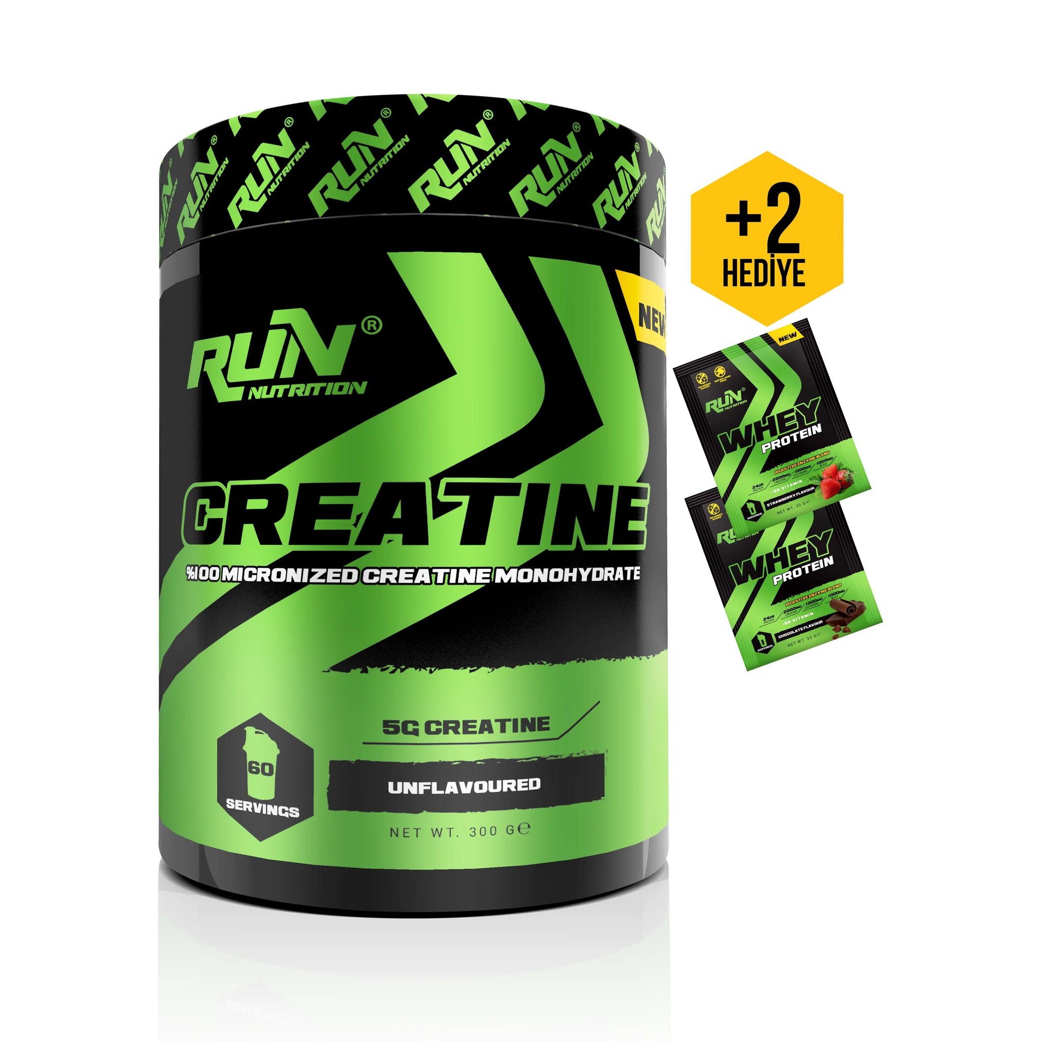 Creatine - 300g - 60 Servis - Aromasız - Hediyeli