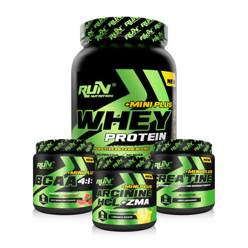 Fitness MİNİ XL Paketi - Whey Mini Plus Çikolata, Bcaa Karpuz, Creatine, Arginine Limon - Hediyeli