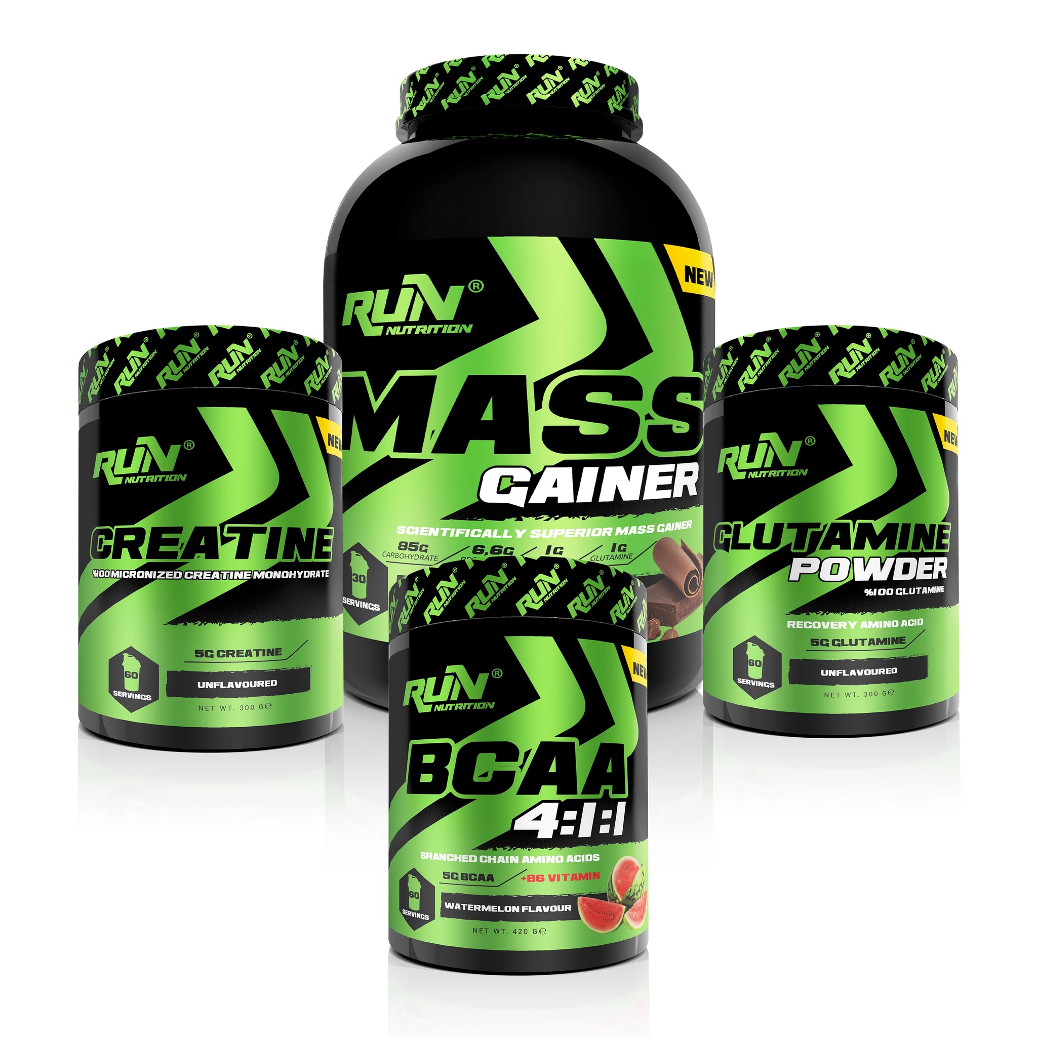 Hacim ve Enerji Kombinasyon Paketi(Mass Gainer 3kg, Creatine, Glutamine, Bcaa Karpuz) - 2 Hediyeli