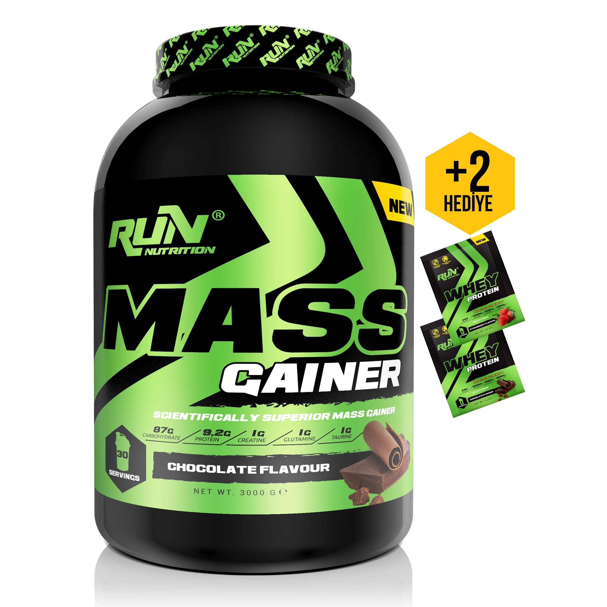 Gainer - 3 kg - Çikolata Aromalı - 30 Servis - Hediyeli