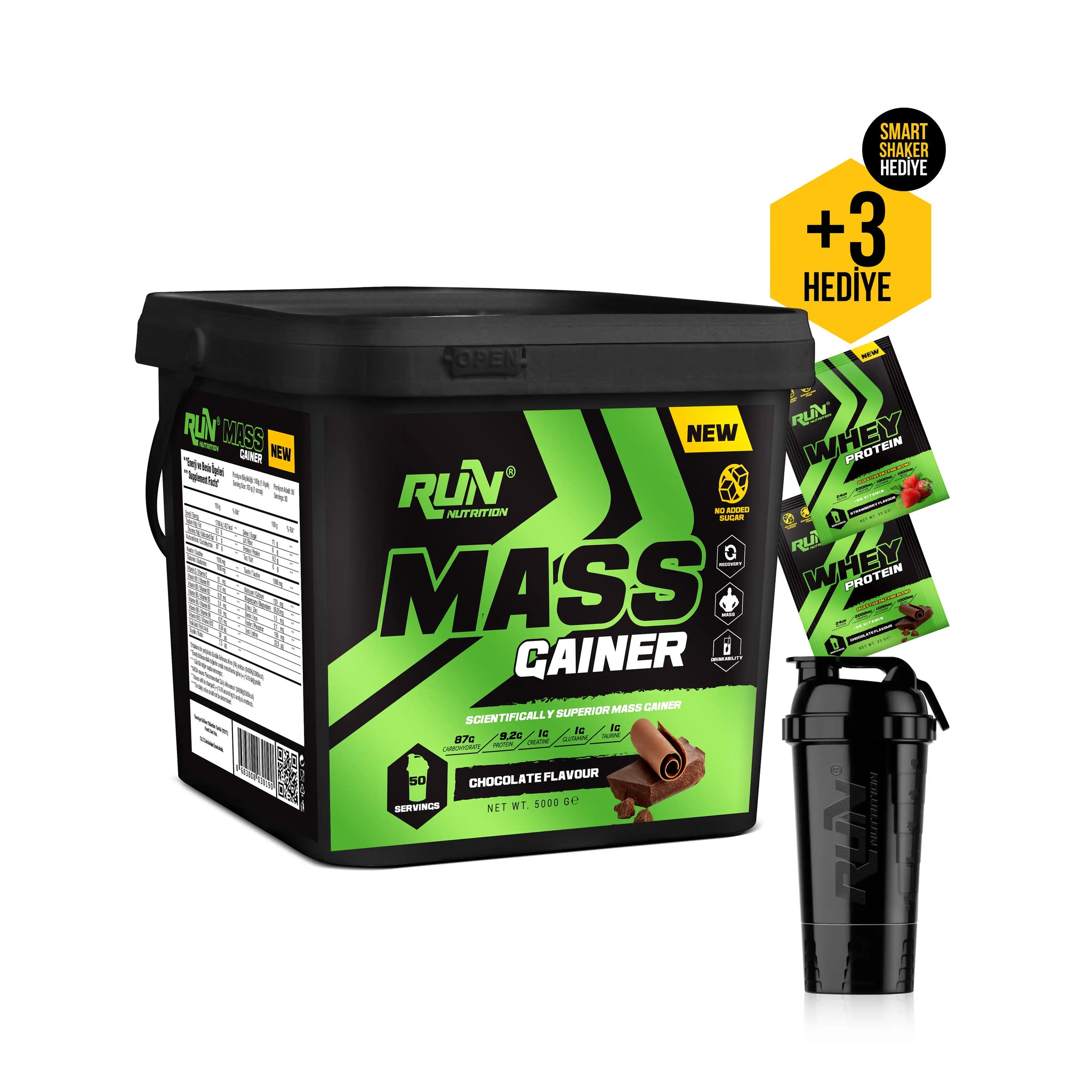 Gainer - 5 kg - Çikolata Aromalı - 50 Servis - Hediyeli