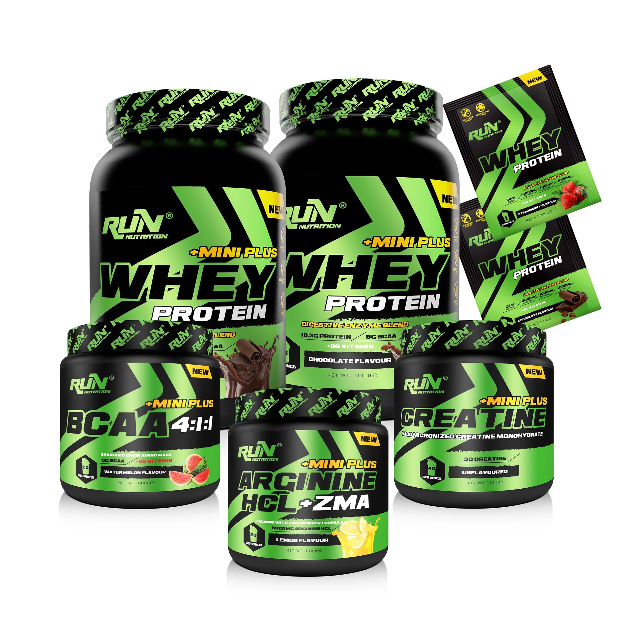Fitness MİNİ MEGA - 2x Whey Mini Plus Çikolata, Bcaa Karpuz, Creatine, Arginine Limon - Hediyeli