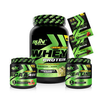Fitness MİNİ Paketi - Whey Mini Plus FR. Vanilya, Bcaa Karpuz, Creatine - Hediyeli