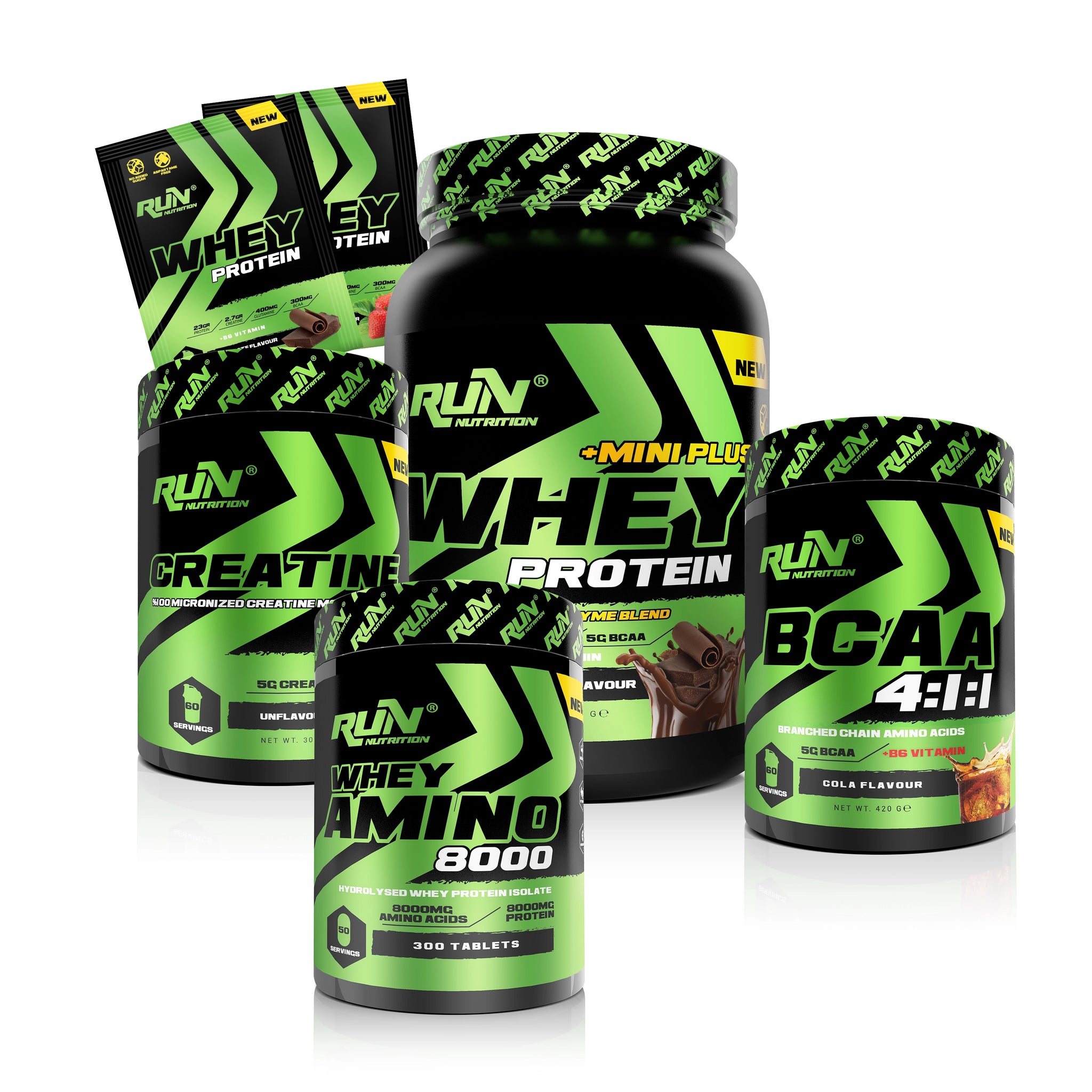 Fitness Paketi Small Extra Kas Kütlesi - Whey Mini Plus, Creatine, Bcaa, Amino8000 - Çikolata, Kola - Hediyeli