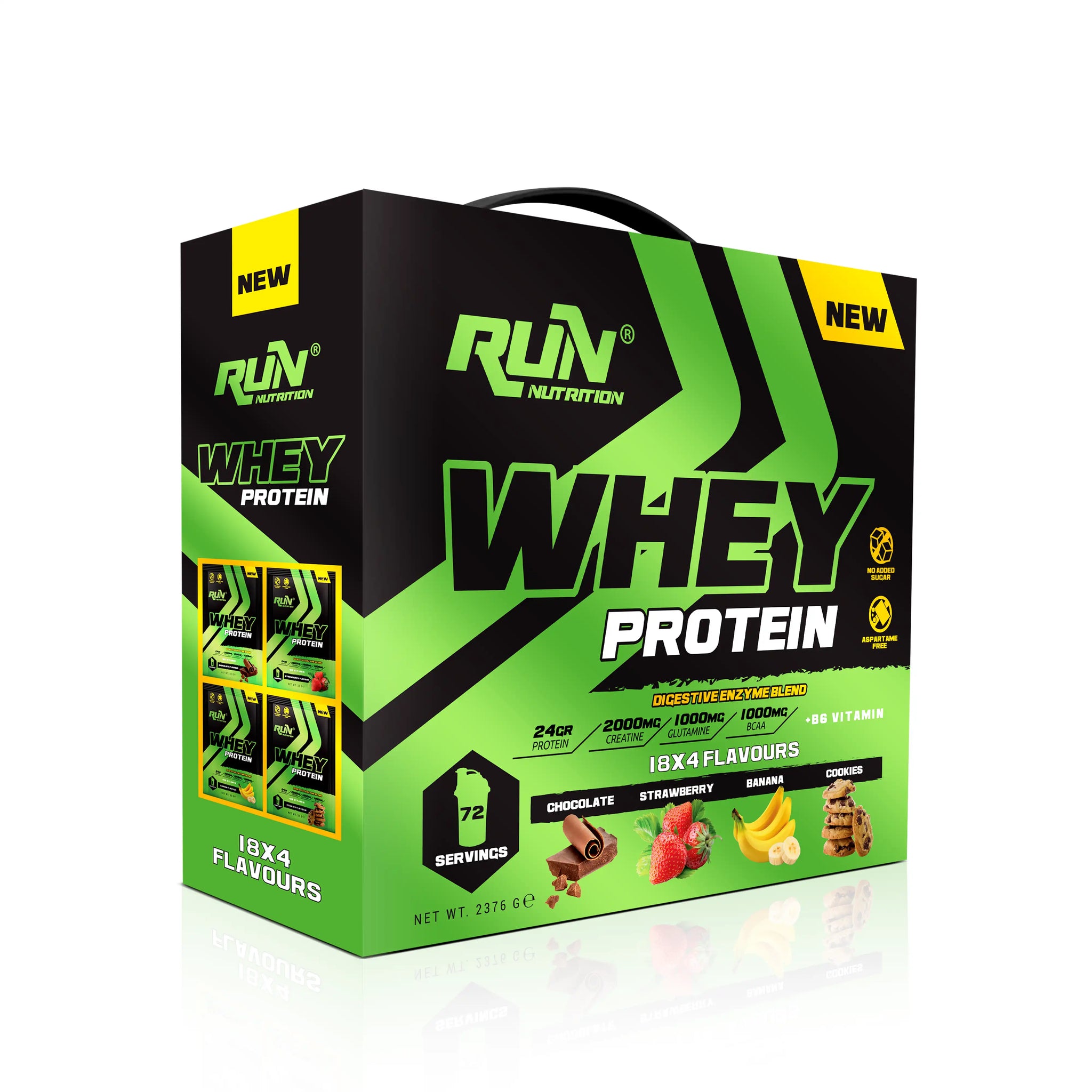 Whey Protein - 72 Adet - 4 Aromalı - 2376g - Hediyeli