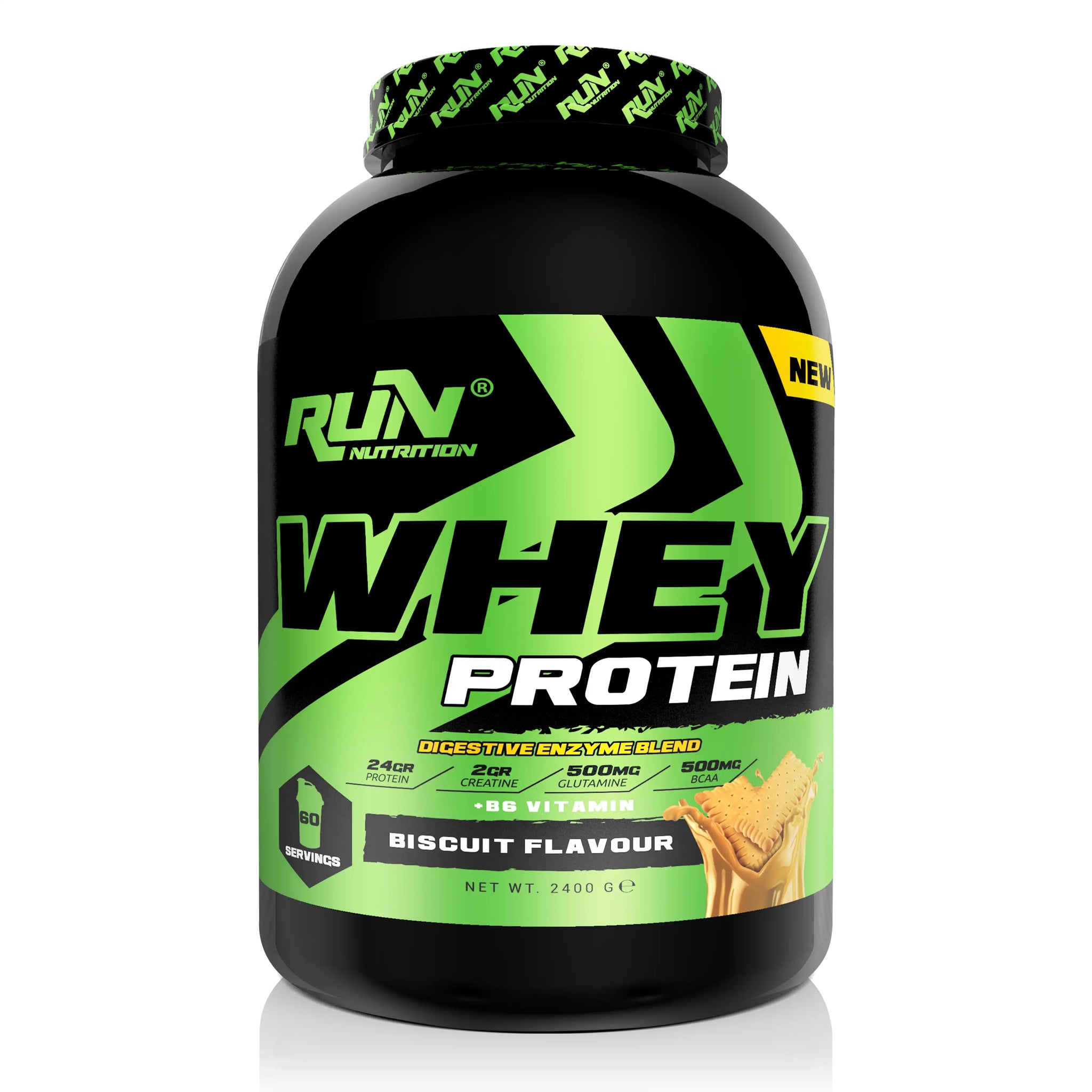 Whey Protein - 2.4 kg - Bisküvi Aromalı - 60 Servis - Hediyeli