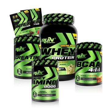 Fitness Paketi Small Extra Kas Kütlesi - Whey Mini Plus, Creatine, Bcaa, Amino8000 - Fr.Vanilya, Kola - Hediyeli