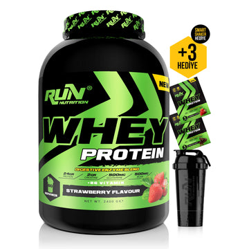 Whey Protein - 2.4 kg - Çilek Aromalı - 60 Servis - Hediyeli