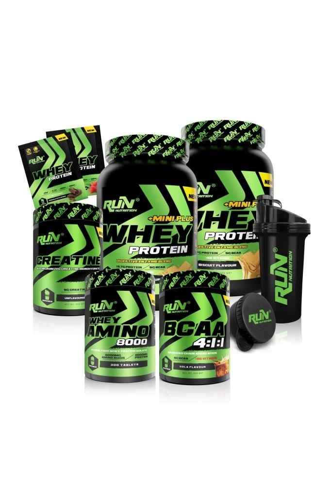 Fitness Paketi Large Kas Kütlesi - 2xMini Plus Bisküvi, Bcaa Kola, Creatine, Amino8000 - 4 Hediyeli